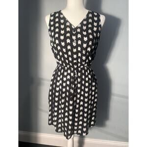 Mimi Chica Dress Womens Small Black Cat Pockets Elastic Waist Kitty Lover Sk8